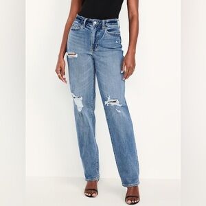 Old Navy High Waisted OG Loose Ripped Jeans